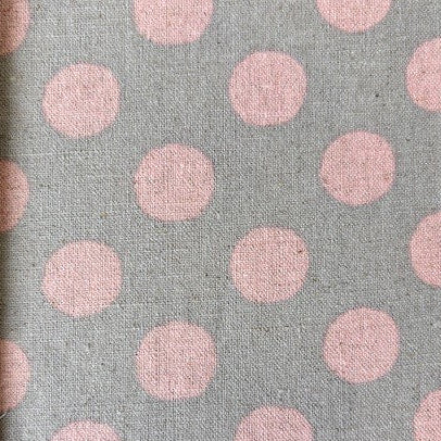 Dots in Grey/Cherry Blossom || CANVAS || from Sevenberry Fabrics by Robert Kaufman Fabrics, Specialty Fabric