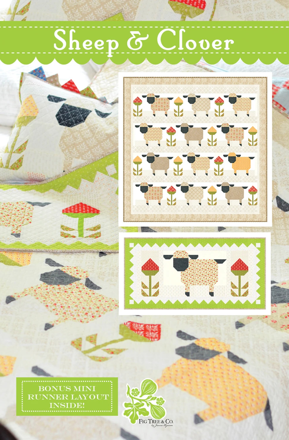 Sheep & Clover Quilt Pattern by Fig Tree Quilts – view 2