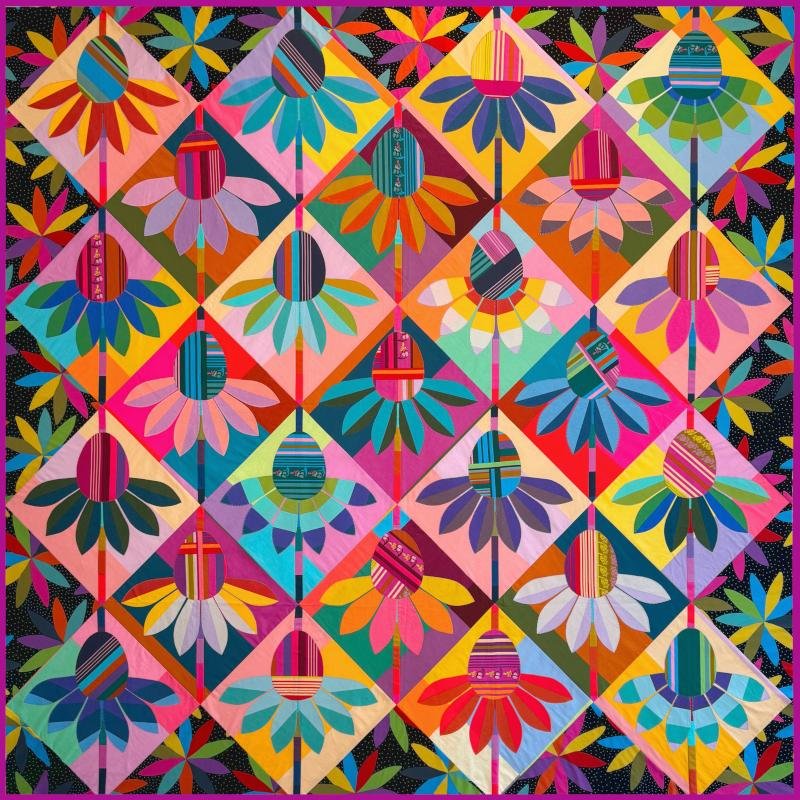 Echinacea Quilt Kit (80" X 80") / Anna Maria for FreeSpirit Fabrics
