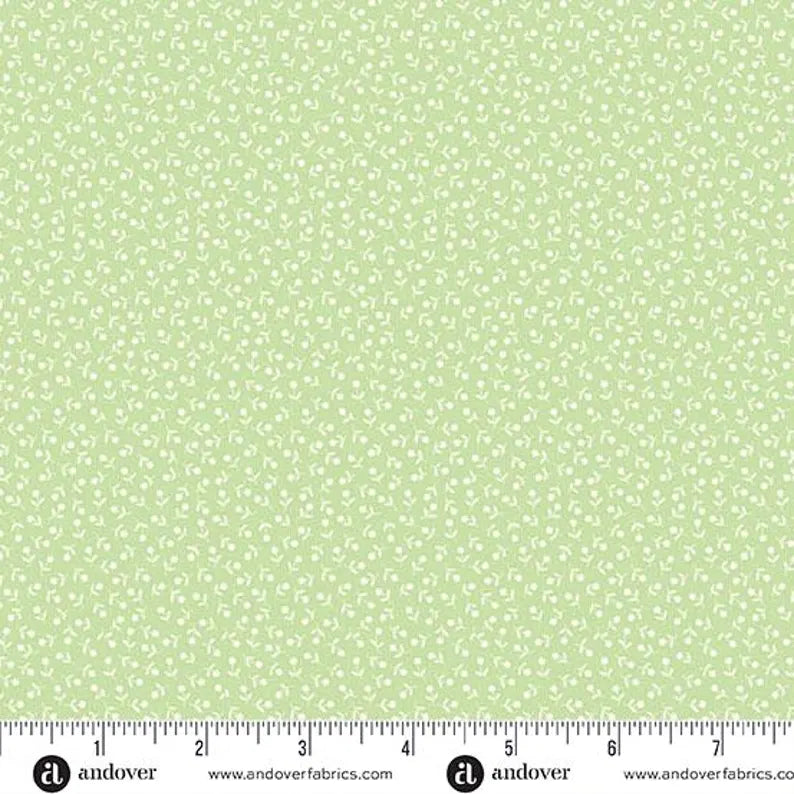 Ditsy Berries in Green for Sugarberry for Andover Fabrics