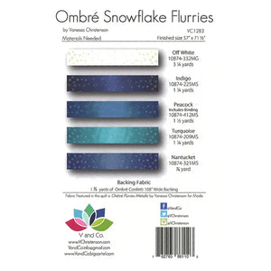 Ombre Snowflake Flurries Pattern for V & Co.