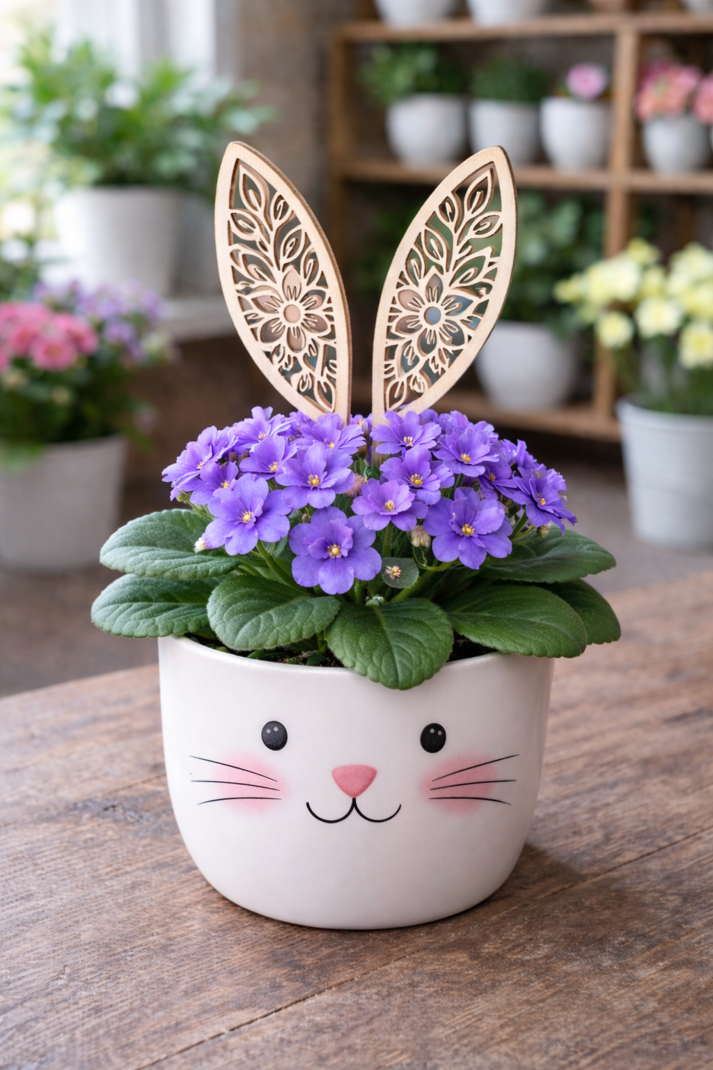 Wooden Laser Cut Bunny Ears - Floral Picks, Fun Stuff