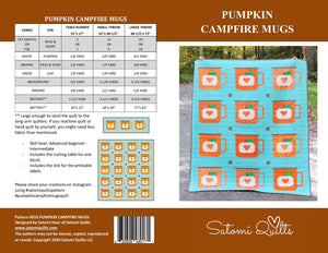 Pumpkin Campfire Mugs - by Satomi Quilts
