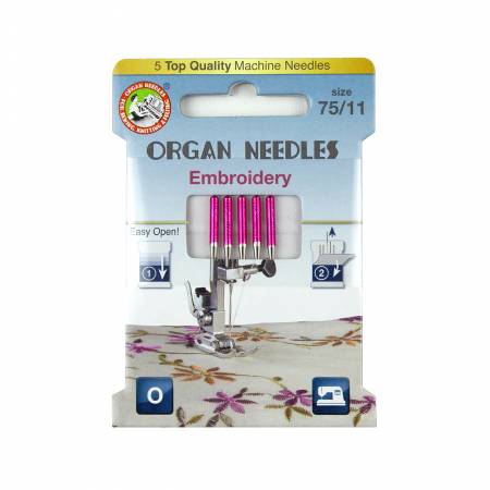 Organ Needles Embroidery Size 75/11 Eco Pack, Notion, Diamond Needle Corp, [variant_title] - Mad About Patchwork
