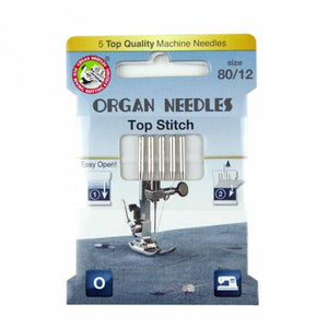 Organ Needles Top Stitch Size 80/12 Eco Pack, Notion, Diamond Needle Corp, [variant_title] - Mad About Patchwork