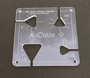 A-Cutie - 1/4” or 1/8" Thick Clear Acrylic Ruler for Domestic Machine Quilting
