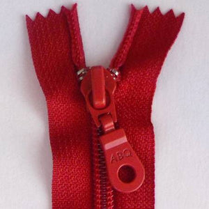 Bag Zipper in True Red, Zipper, Among Brenda's Quilts, 14" - Mad About Patchwork