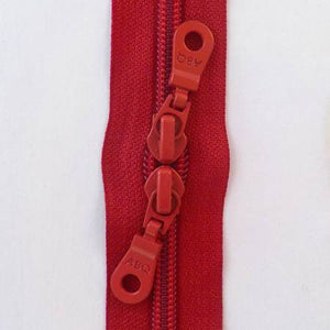 Bag Zipper in True Red, Zipper, Among Brenda's Quilts, 30" - Mad About Patchwork