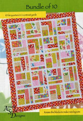Bundle of 10 Quilt Pattern by Atkinson Designs