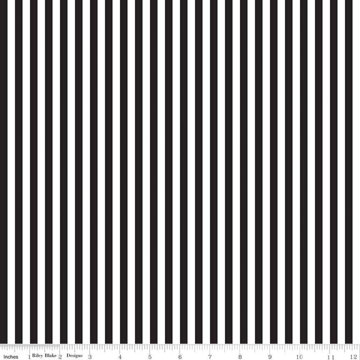 Stripe 1/4 inch Black, Designer Fabric, Riley Blake Designs, [variant_title] - Mad About Patchwork