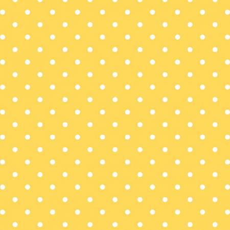 Swiss Dot White on Yellow, Designer Fabric, Riley Blake Designs, [variant_title] - Mad About Patchwork