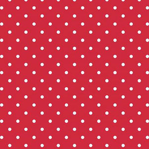 Swiss Dot White on Red, Designer Fabric, Riley Blake Designs, [variant_title] - Mad About Patchwork