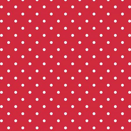 Swiss Dot White on Red, Designer Fabric, Riley Blake Designs, [variant_title] - Mad About Patchwork