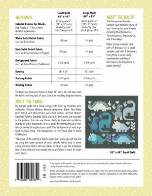 Elizabeth Hartman - Dinosaurs, Pattern, Elizabeth Hartman, [variant_title] - Mad About Patchwork