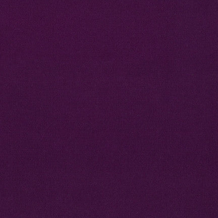 Kona Eggplant, Solid Fabric, Robert Kaufman, [variant_title] - Mad About Patchwork