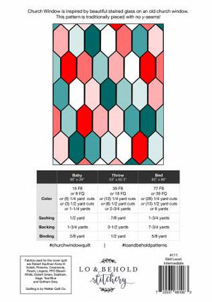 Church Window, pattern, Lo & Behold Stitchery, [variant_title] - Mad About Patchwork