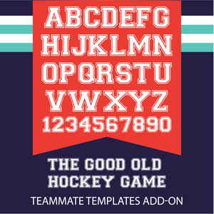 Good Old Hockey Game - Teammate Templates Add-On, Pattern, Mad About Patchwork, [variant_title] - Mad About Patchwork
