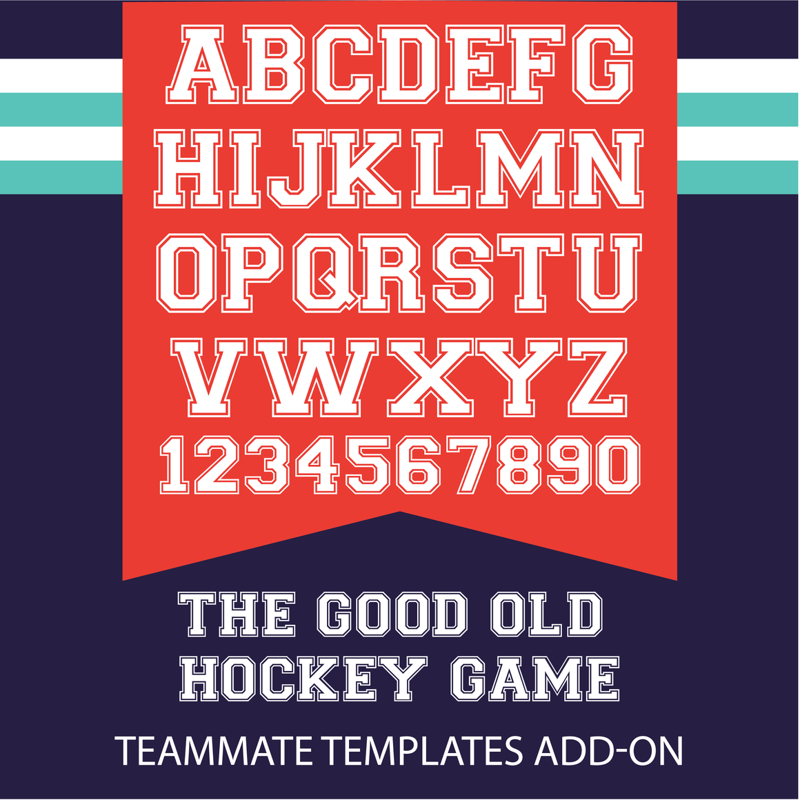 Good Old Hockey Game - Teammate Templates Add-On, Pattern, Mad About Patchwork, [variant_title] - Mad About Patchwork