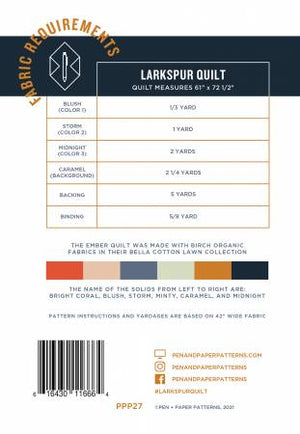 Pen + Paper — Larkspur Quilt
