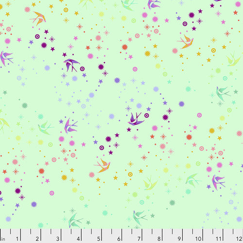 Fairy Dust - Mint - Blush by Tula Pink - True Colors, Designer Fabric, Free Spirit Fabrics, [variant_title] - Mad About Patchwork