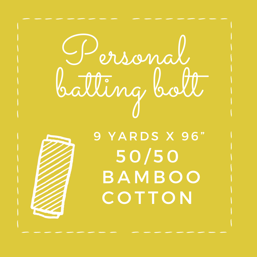 Personal Batting Bolt - 9yrd - Bamboo/Cotton Batting 50%/50%