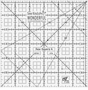 Sew Square 6 inch - Sew Kind of Wonderful, Ruler, Sew Kind of Wonderful, [variant_title] - Mad About Patchwork