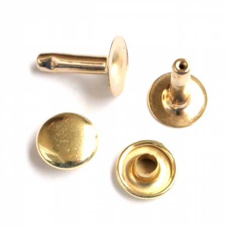 Rivets (Medium) Packages of 24, Hardware, Sallie Tomato, Antique Brass - Mad About Patchwork