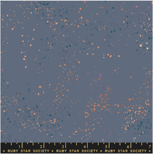 Speckled in Blue Slate Metallic by Rashida Coleman-Hale of Ruby Star Society for Moda, Designer Fabric, Ruby Star Society, [variant_title] - Mad About Patchwork