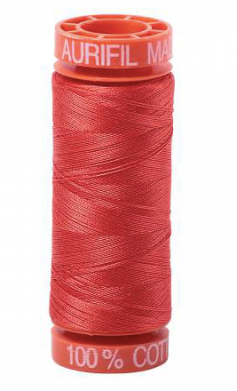 Aurifil Cotton Thread - Color 2277 Light Red Orange