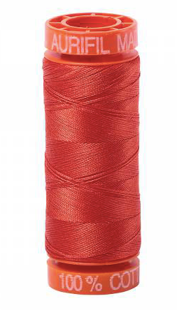 Aurifil Cotton Thread - Color 2245 Red Orange