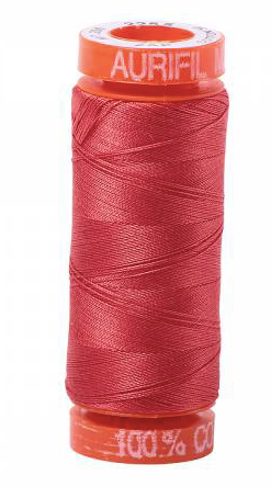 Aurifil Cotton Thread - Color 2255 Dark Red Orange