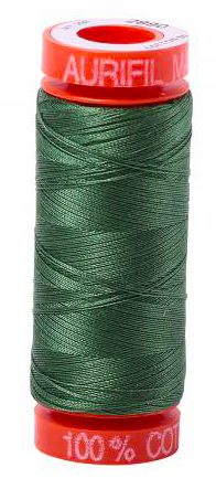 Aurifil Cotton Thread - Colour 2890 Very Dark Grass Green