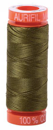 Aurifil Cotton Thread - Colour 2887 Very Dark Olive