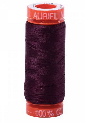 Aurifil Cotton Thread - Colour 1240 Very Dark Eggplant