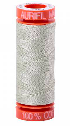 Aurifil Cotton Thread - Colour 2843 Light Grey Green