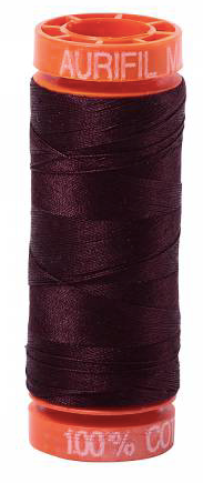 Aurifil Cotton Thread - Colour 2465 Very Dark Brown