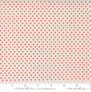 Flirt - Tiny Hearts in Red on Cream by Sweetwater for Moda
