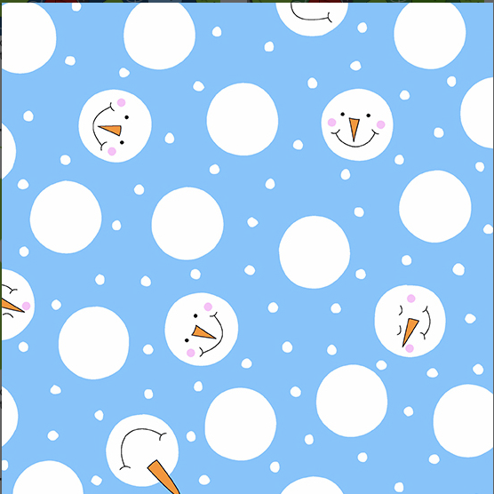 Things Are Looking Up - Snowballs in Blue by Kim Schaefer for Andover Fabrics