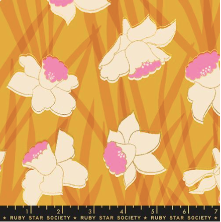 Reverie - Daffodil in Goldenrod METALLIC by Melody Miller for Ruby Star Society