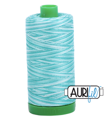 Aurifil Cotton Thread — Colour 4654 Turquoise Foam Variegated