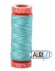 Aurifil Cotton Thread — Colour 4654 Turquoise Foam Variegated