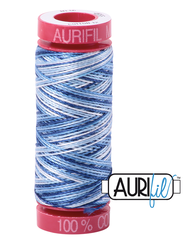 Aurifil Cotton Thread — Colour 4655 Storm at Sea Variegated