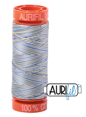 Aurifil Cotton Thread — Colour 4649 Lemon Blueberry Variegated