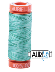 Aurifil Cotton Thread — Colour 4662 Creme de Menthe Variegated