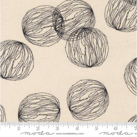 Think Ink - Geometric Balls in Natural CANVAS by Zen Chic for Moda