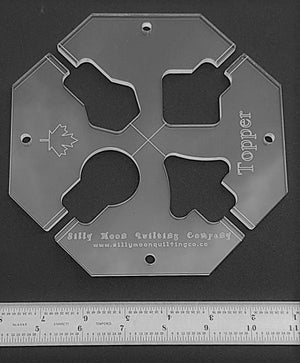 Snowflake Ruler (Frostie and Topper) - Silly Moon Quilting Ruler