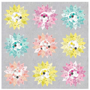 Sunflower English Paper Piecing Patter and templates - Violet Craft
