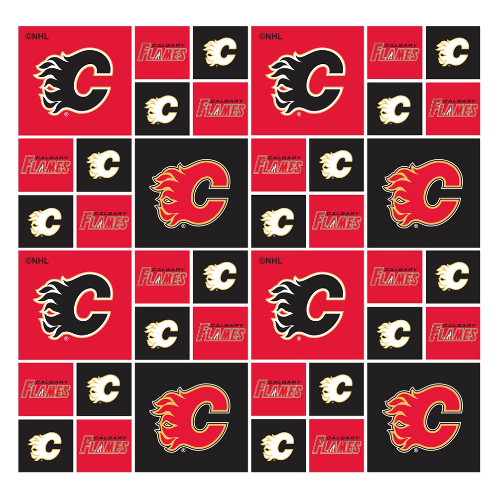 Calgary Flames NHL Licenced Fabric, Designer Fabric, Windam, [variant_title] - Mad About Patchwork