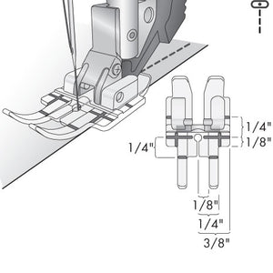 Clear 1/4 inch Quilting Foot for IDT™ System