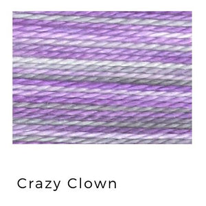 Crazy Clown- Acorn Threads by Trailhead Yarns - 20 yds of 8 weight hand-dyed thread